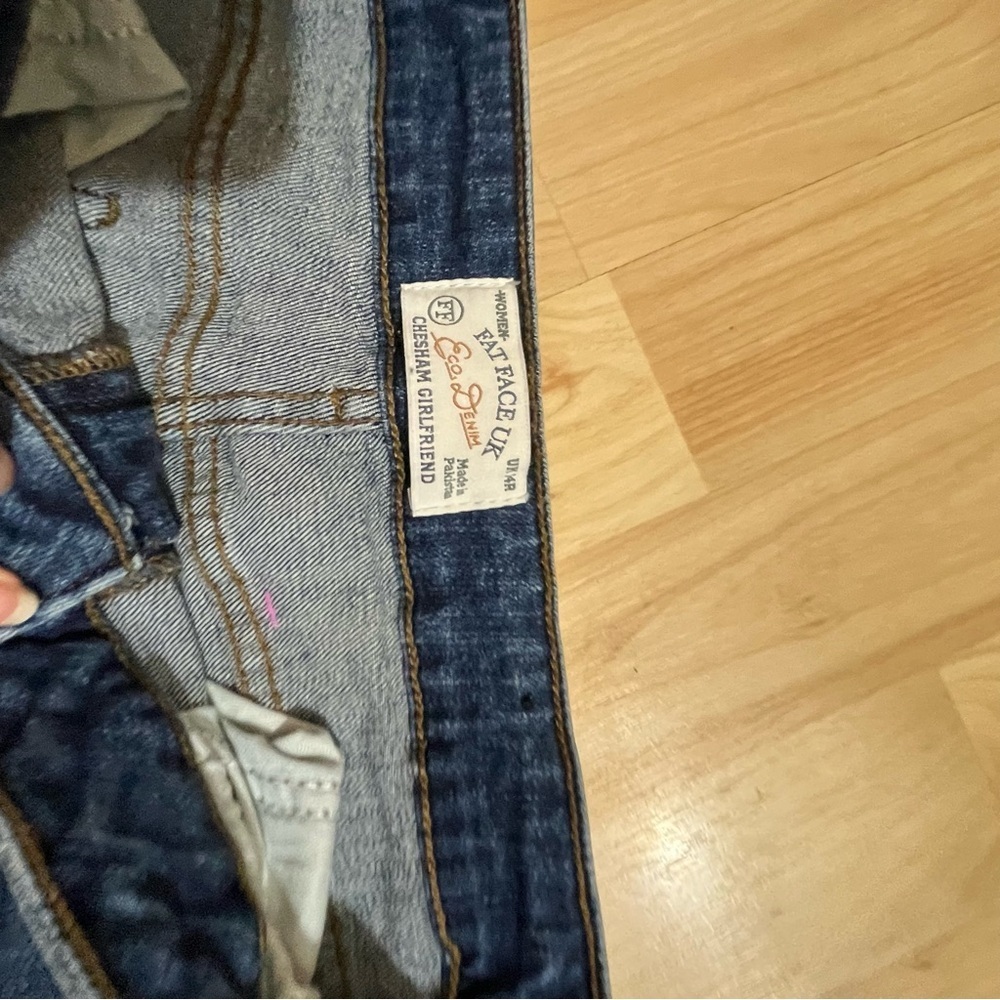 Fat Face UK Cargo Sway straight Women's UK 14R Eco DENIM us 10 - Picture 6 of 7